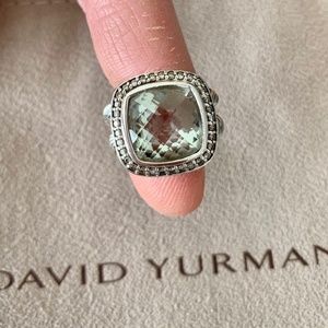 David Yurman Albion Prasiolite Ring 11mm Sz 5